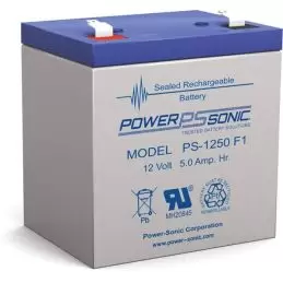 Power Sonic PS-1250 General Purpose Vrla Battery Replaces 12V-5.00Ah