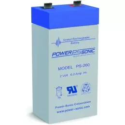 Power Sonic PS-260 General Purpose Vrla Battery Replaces 2V-6.00Ah
