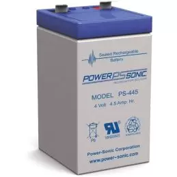 Power Sonic PS-445 General Purpose Vrla Battery Replaces 4V-4.50Ah