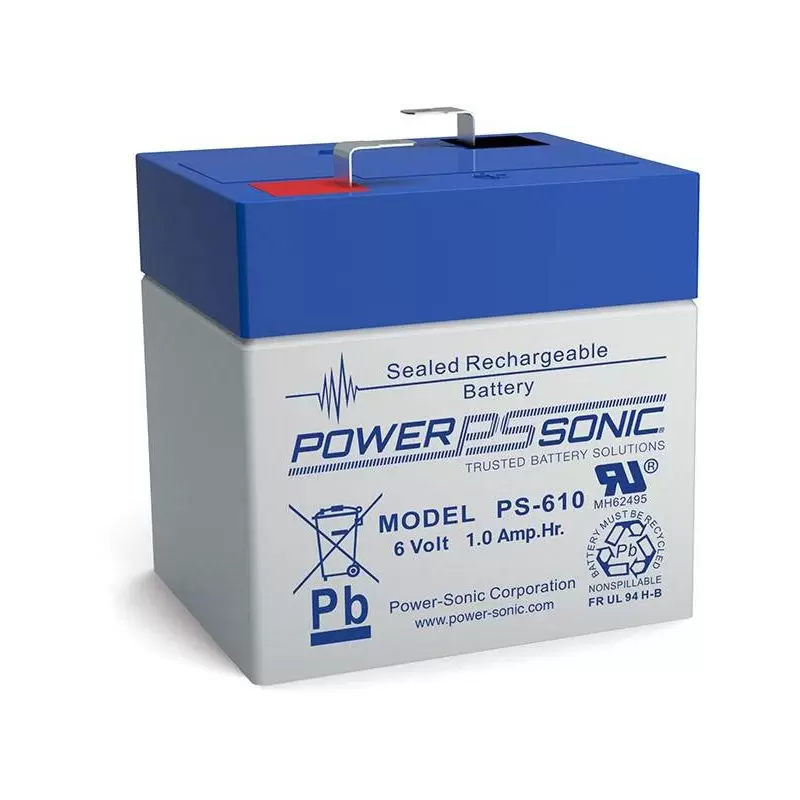Power Sonic PS-610 General Purpose Vrla Battery Replaces 6V-1.00Ah