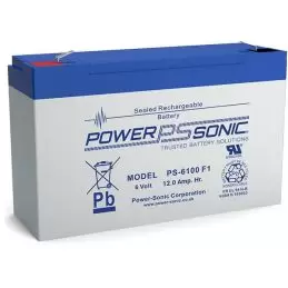 Power Sonic PS-6100 General Purpose Vrla Battery Replaces 6V-12.00Ah