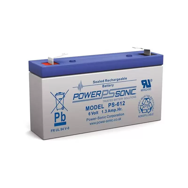 Power Sonic PS-612 General Purpose Vrla Battery Replaces 6V-1.20Ah