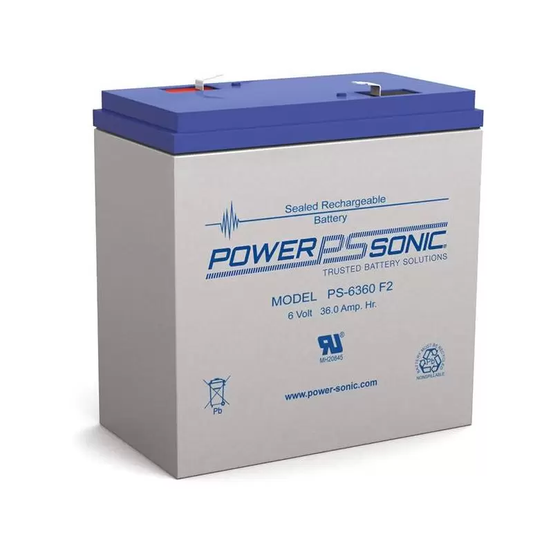 Power Sonic PS-6360 General Purpose Vrla Battery Replaces 6V-36.00Ah