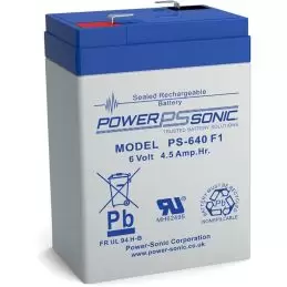 Power Sonic PS-640 General Purpose Vrla Battery Replaces 6V-4.50Ah