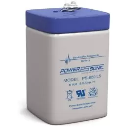 Power Sonic PS-650LS General Purpose Vrla Battery Replaces 6V-5.00Ah