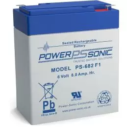 Power Sonic PS-682 General Purpose Vrla Battery Replaces 6V-8.50Ah