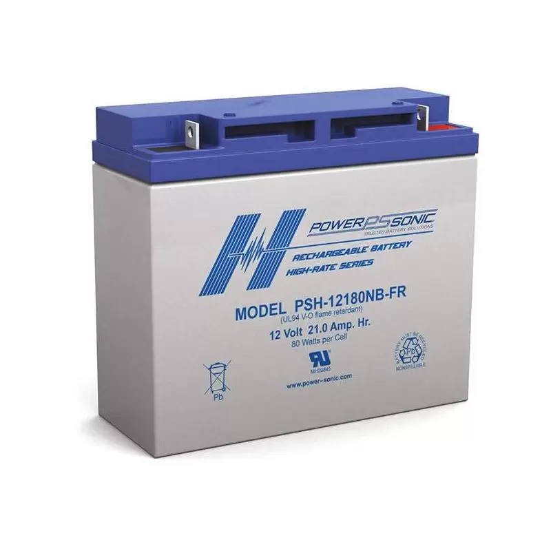 Power Sonic PSH-12180FR High-rate Vrla Battery Replaces 12V-21.00Ah