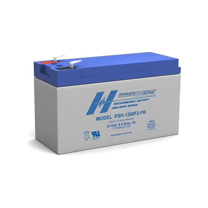 Power Sonic PSH-1280FR High-rate Vrla Battery Replaces 12V-8.50Ah