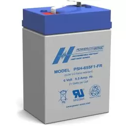 Power Sonic PSH-655FR High-rate Vrla Battery Replaces 6V-5.50Ah