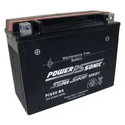 Power Sonic PIX50-BS 12V-21Ah-429 cca Powersports Battery
