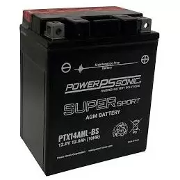 Power Sonic PTX14AHL-BS 12V-12Ah-273 cca Powersports Battery