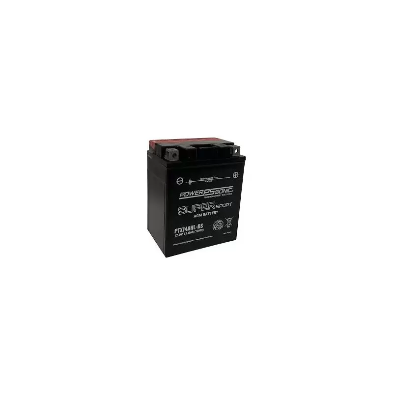 Power Sonic PTX14AHL-BS 12V-12Ah-273 cca Powersports Battery