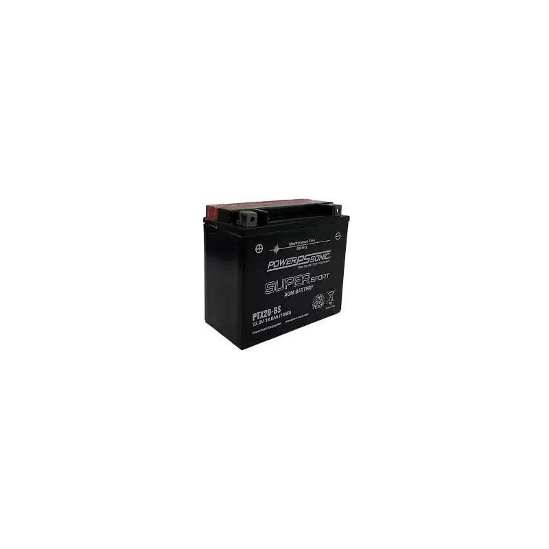 Power Sonic PTX20-BS 12V-18Ah-350 cca Powersports Battery