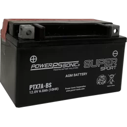 Power Sonic PTX7A-BS 12V-6Ah-130 cca Powersports Battery