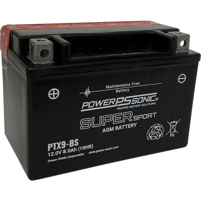 Power Sonic PTX9-BS 12V-8Ah-160 cca Powersports Battery