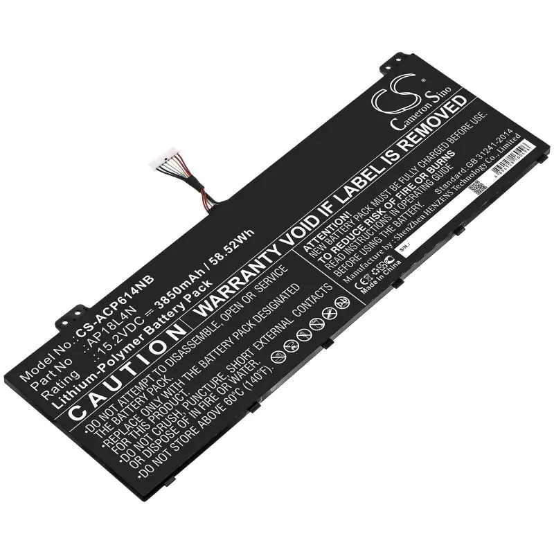 Li-ion Battery fits Acer, Ap18l4n 15.20V, 3850mAh