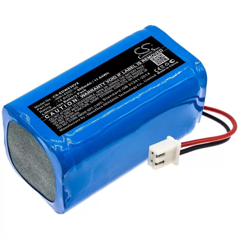 Li-ion Battery fits Ecovacs, Inr14500-3s 14.8V, 800mAh