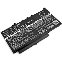 Li-Polymer Battery fits Dell, Latitude 12 E7270, Latitude 12 E7470 11.1V, 3300mAh