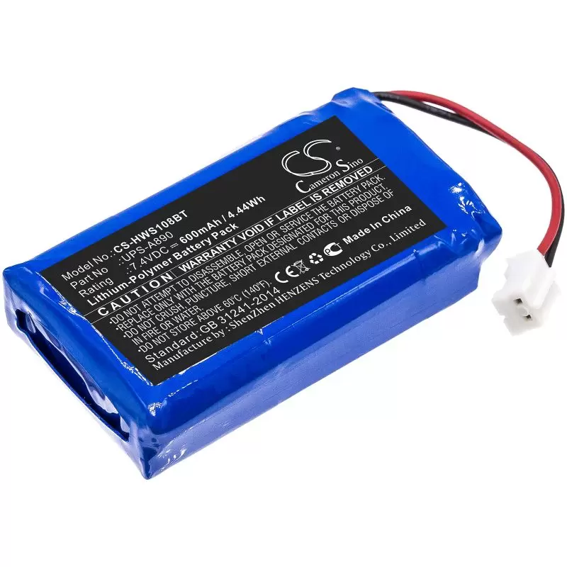 Li-Polymer Battery fits Chuango, Ws-108 7.4V, 600mAh