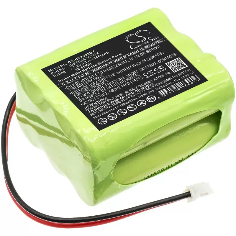 Ni-MH Battery fits Yale, Hsa3095 Home Monitoring Alarm Control Panel 7.2V, 1500mAh