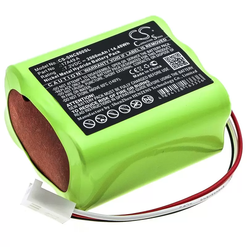 Ni-MH Battery fits Sencore, 17a49 A, Avt-800217 D 7.2V, 2000mAh