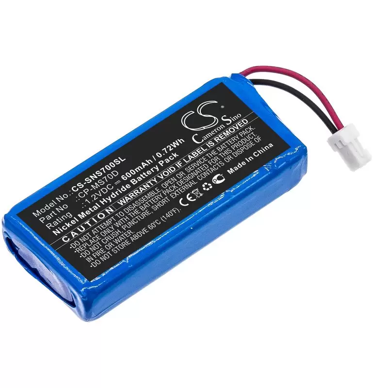 Ni-MH Battery fits Sony, Nw-ms90d, Walkman Nw-ms70d 1.2V, 600mAh
