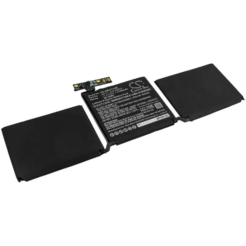 Li-Polymer Battery fits Apple, Macbook Pro 13 Inch Two Thunderbolt 3, Macbook Pro Emc 3301 11.41V, 5100mAh