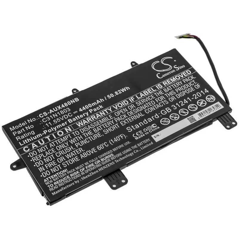 Li-Polymer Battery fits Asus, Ux480fd Ux450fd, Zenbook Pro 14 Ux480 11.55V, 4400mAh