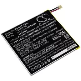 Li-Polymer Battery fits Onn, Ona19tb002, Tablet 8 3.7V, 3400mAh
