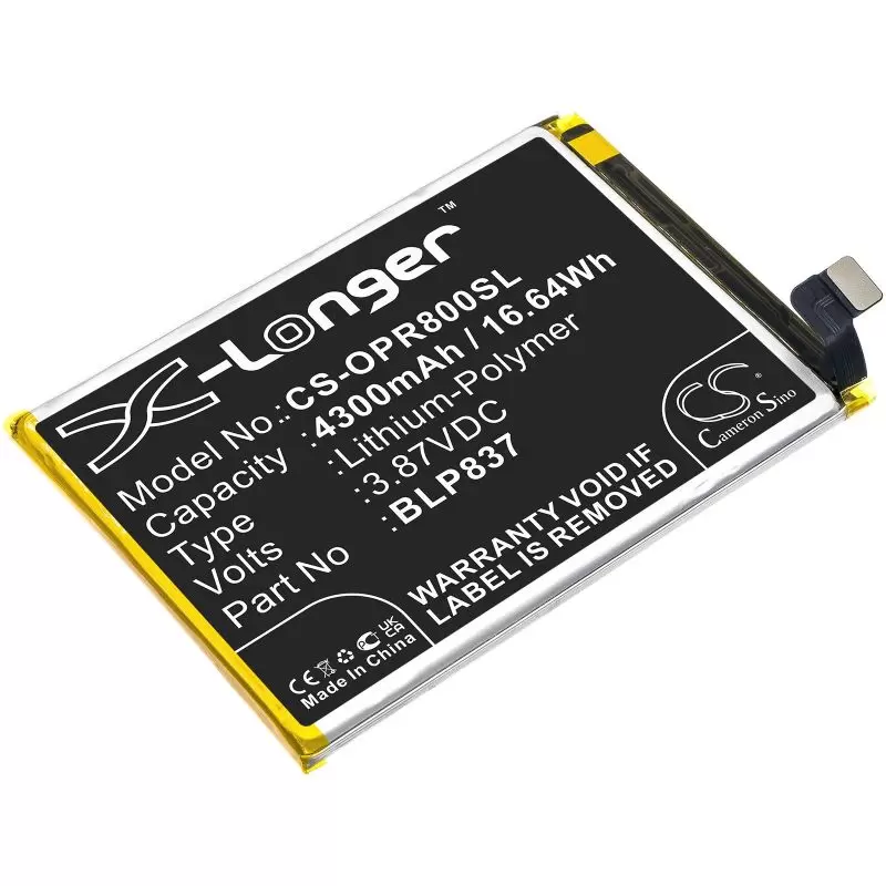 Li-ion Battery fits Oppo, Realme 8 Pro 3.87V, 4300mAh