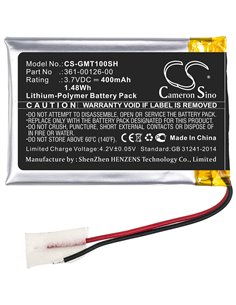 Li-Polymer Battery fits Garmin, 010-02357-00, Tactix Delta 3.7V, 400mAh
