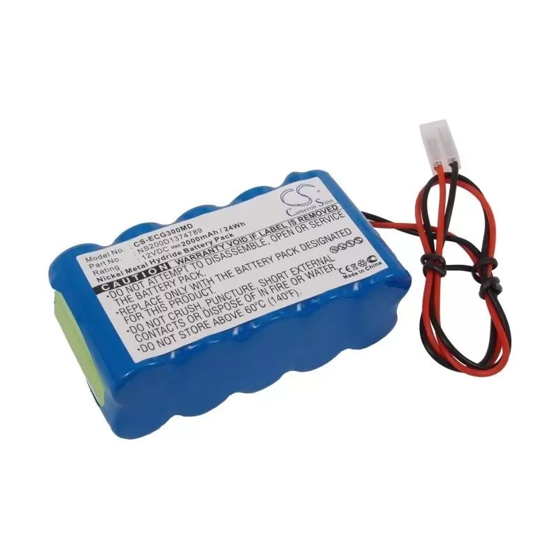 Ni-MH Battery fits Biocare, Ecg-100, Ecg-101, Ecg-101g 12.0V, 2000mAh