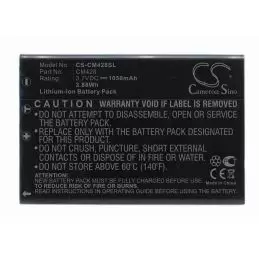 Li-ion Battery fits Creative, Divi Cam 428 Portable Mp3 Player 3.7V, 1050mAh