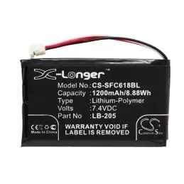 Li-Polymer Battery fits Safescan, 6185, Part Number, Safescan 7.4V, 1200mAh