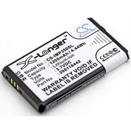 Li-ion Battery fits Ingenico, Imp350, Imp350-01p1575a, Imp350-usblu01a 3.7V, 1200mAh