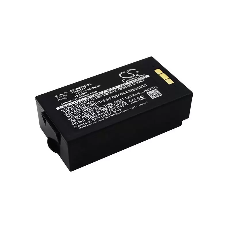 Li-ion Battery fits Mobiwire, Mobiprin 3, Part Number, Mobiwire 7.4V, 2600mAh