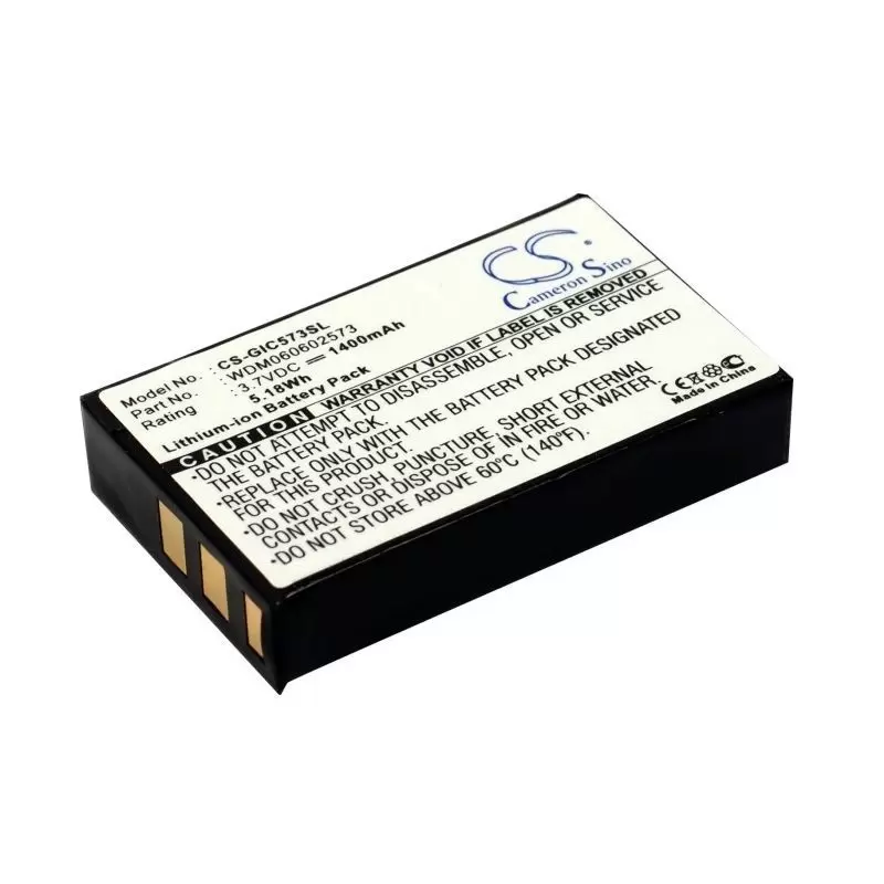 Li-ion Battery fits Gigabyte, Gc-ramdisk, Gc-ramdisk 1.1, Gc-ramdisk 1.2 3.7V, 1400mAh